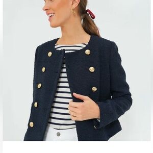 Tuckernuck Navy Tweed Marais Jacket